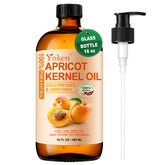Yoken aceite de albaricoque prensado en frio en botella ambar para preservar la pureza