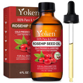 Yoken Aceite de Rosa Mosqueta en botella para uso diario de la piel.