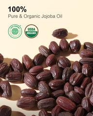 Yoken jojoba oil in amber glass bottle protecting purity and freshness.