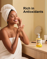 Yoken Vitamin E Oil delivering a hydrated glow on the skin.