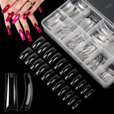 Extensiones Yokilly en forma ataúd clara para uñas naturales y duraderas