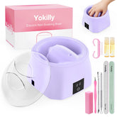 Yokilly heated nail soaking bowl in purple for quick at-home removal.