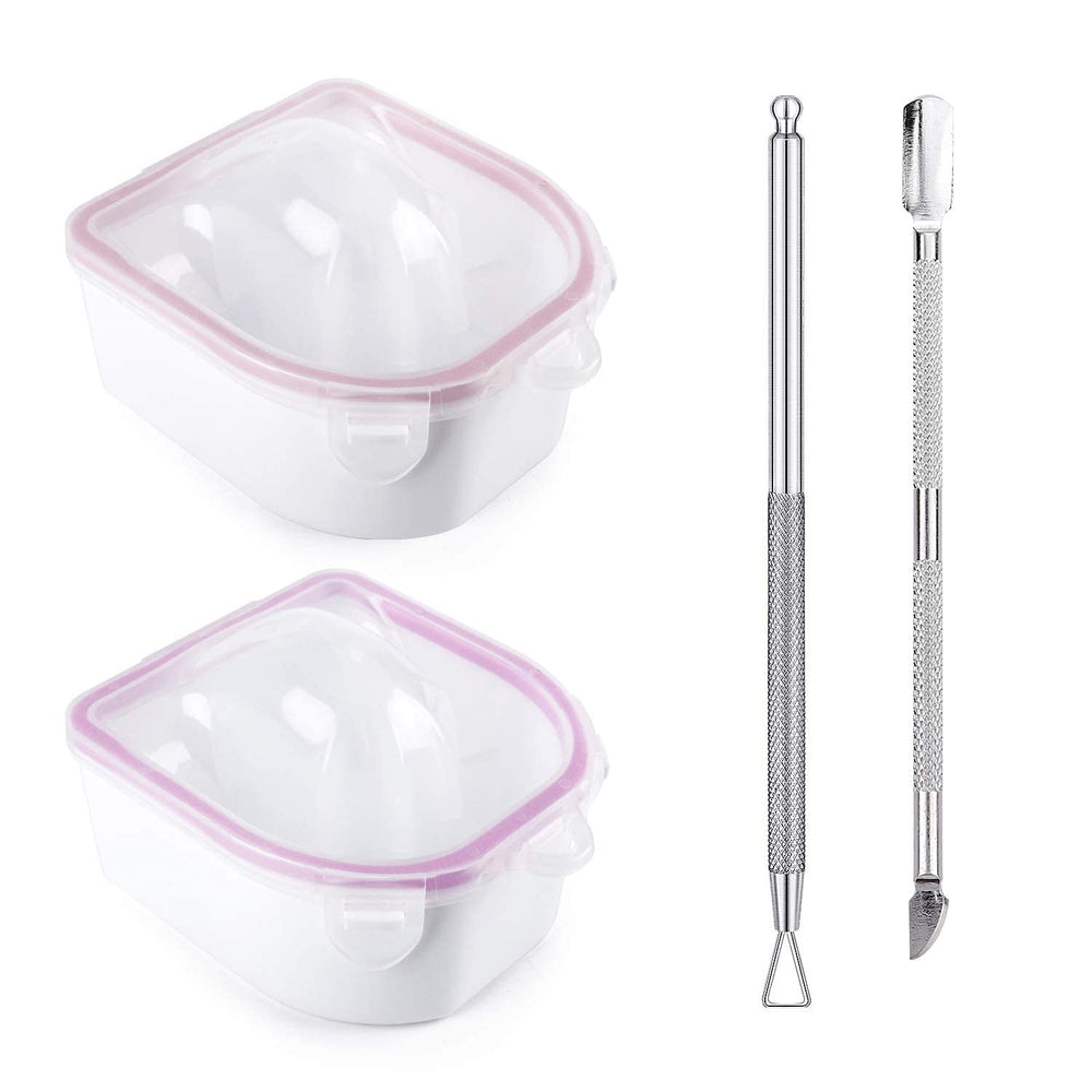 Yokilly nail soaking bowl 2pcs set for easy at home gel polish removal.