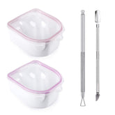 Yokilly nail soaking bowl 2pcs set for easy at home gel polish removal.