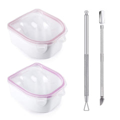 Yokilly nail soaking bowl 2pcs set for easy at home gel polish removal.