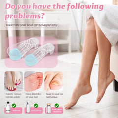 Yokilly pedicure bowl highlights shoe-design for comfortable toe soaking sessions.