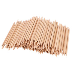 YOLCAR orange wood nail sticks with flat end for cuticle care