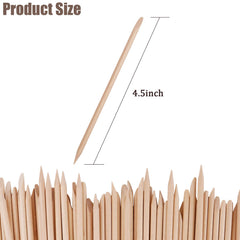 YOLCAR orange wood nail sticks with pointed end for precise cleaning under nails