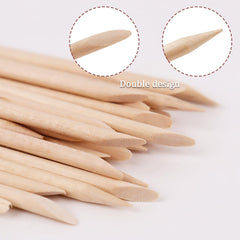 YOLCAR orange wood nail sticks packaging shows two 100-count bags