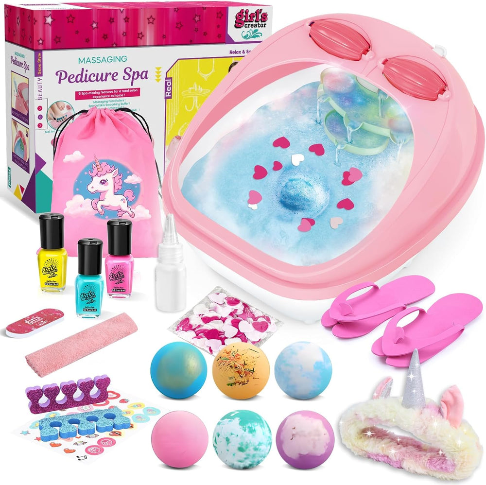 Yoloflix spa day foot tub with bubbles for at-home pampering