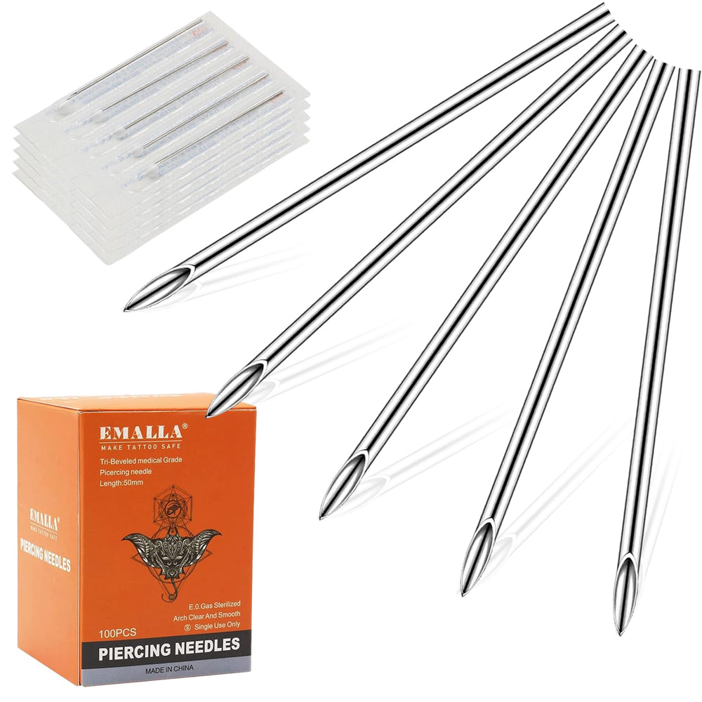Aguja de perforación YONGDA 16G en caja sellada, ideal para uso profesional