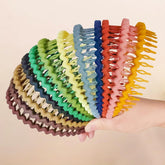 YONOY thin plastic headbands in 12 colors for everyday styling.