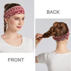 Bandas para el cabello YONUF con flores, compatibles con yoga, carrera y pilates.