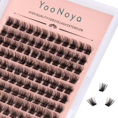 Yoonoya lash clusters 144 pcs 10 mm for natural wispy look at home