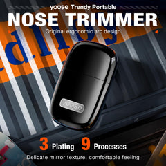 yoose alloy nose trimmer side profile emphasizes ergonomic grip for comfortable handling