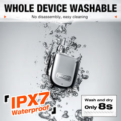 yoose alloy nose trimmer being washed under water for easy cleaning
