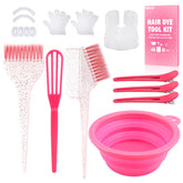 YOOVR 19-piece kit brush for even dye application and smooth coverage.