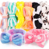 YOOVR 8-piece spa headband set in vibrant colors keeps hair dry during skincare