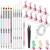 YOOVR nail art tools set dual-end brushes for versatile home manicure and professional finish