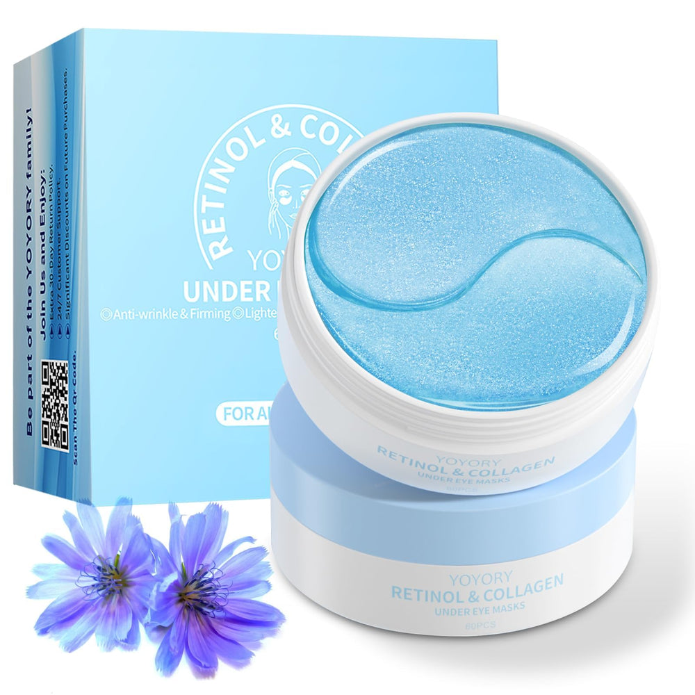 Parches de ojos YOYORY azules para hidratar y atenuar ojeras