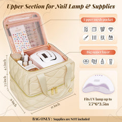 YOREPEK lower zippered mesh pocket stores nail files and slim tools