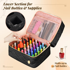 YOREPEK travel case reinforced handle for easy portability