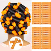 YOROSTAR 40pcs cold wave perm rods orange set for at‑home curling and DIY styling