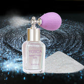 Yosca Glitter Spray: botella de brillo lujoso para looks glamorosos en fiestas.