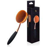 Yoseng Oval Foundation Brush close-up with soft synthetic bristles for smooth pickup.