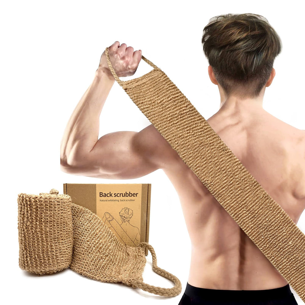 YOTDHUO exfoliante espalda con yute, limpieza profunda