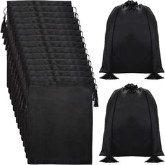 Youeon silk satin wig bag with drawstring tassel for secure on-the-go storage