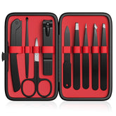 Yougai 9-pcs tweezers set for precise grooming on the go.