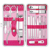 Yougai 18-piece manicure set in case for organized at-home grooming