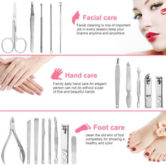 Yougai case open showing premium travel-ready manicure tools