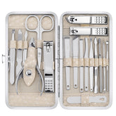Yougai nail clippers set, 18 pieces, designed for travel grooming.