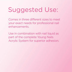 Young Nails Acrylic Core Powder claro, base transparente para extensiones limpias