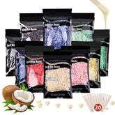 YOUNG VISION hard wax beads in ten colors for versatile at-home waxing sessions.
