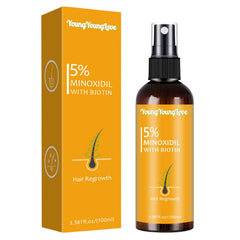 YOUNGYOUNGLOVE Minoxidil Biotín, botella para aplicación rápida en el cuero cabelludo.