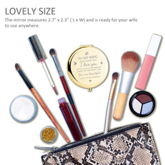 Yountown two-mirrors gold compact mirror close-up ideal for daily grooming