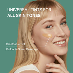 Dewy-finish look of Y'OUR Tinted Moisturizer SPF 30 on skin