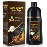 YOURTONE champú tinte cabello castaño oscuro, botella para uso diario en casa.