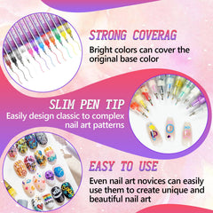 YOUSHEME ergonomic grip nail art pens reduce hand fatigue during sessions