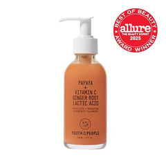 Youth To The People Superfruit Cleanser bottle closeup highlights gentle exfoliation
