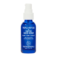 Youth To The People Triple Peptide Oasis Serum bottle highlights hydration for dry skin