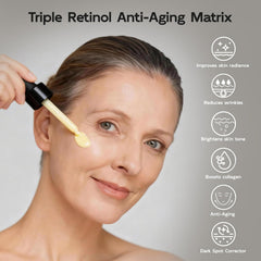 YouthVibe Retinol Serum, aplicación en rostro y cuello para tono más uniforme.