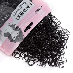 Youxuan elastic hair ties in bulk black provide secure, gentle hold.