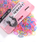 YOUXUAN kids elastic bands colorful pack for gentle hair hold.