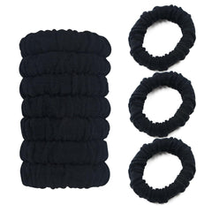 YOUXUAN no-damage hair ties black pack showing gentle grip