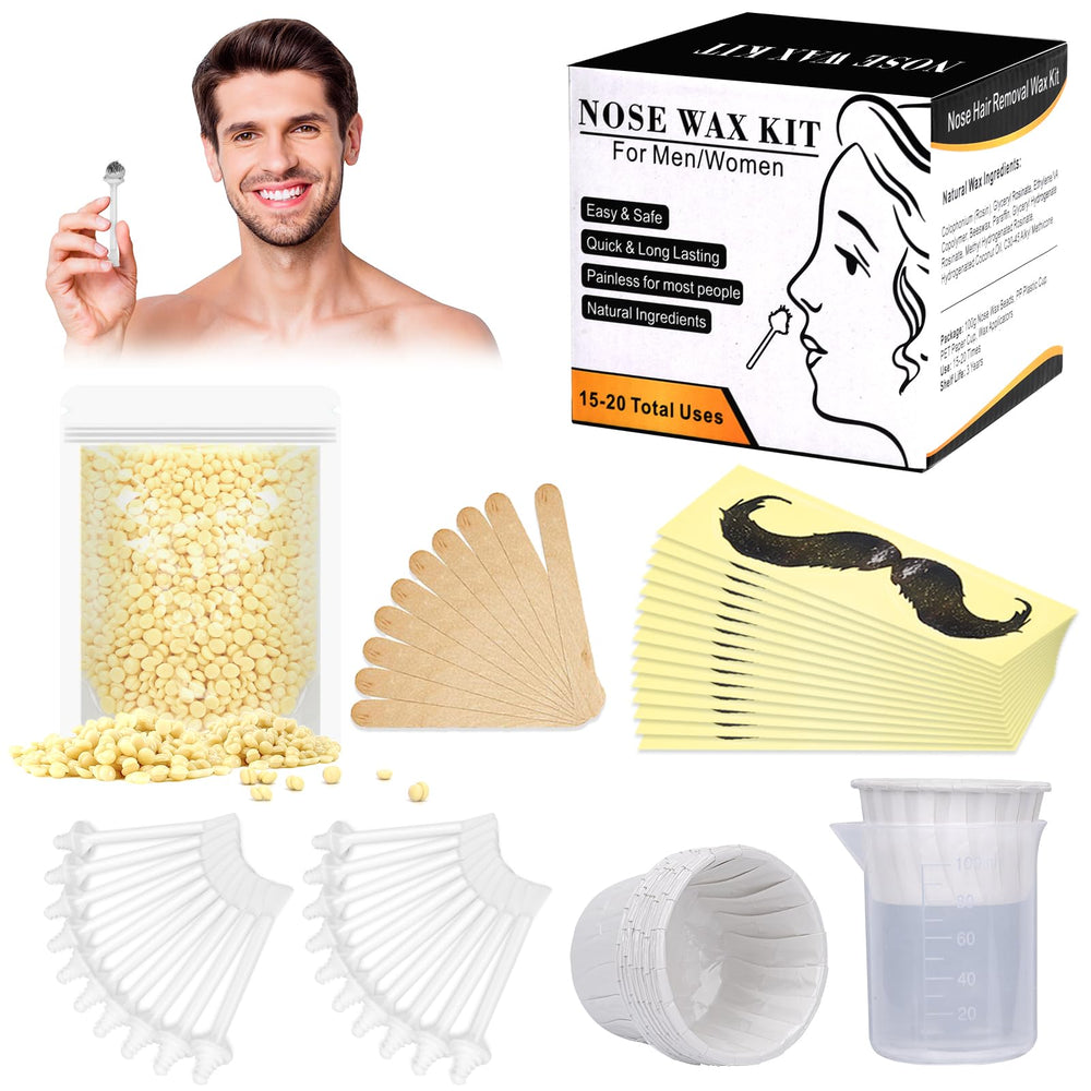 Yovanpur Nose Wax Kit beads 100g ready for quick at-home removal.