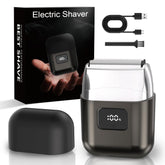 YOXSPD electric foil shaver front view highlighting compact design for travel